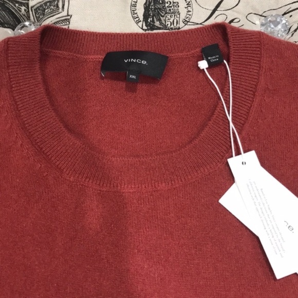 VINCE Cashmere Crewneck Sweater In Sequoia - Picture 4 of 5